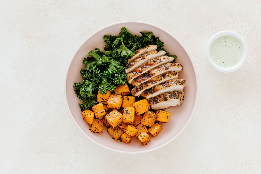 Lemon Dill Chicken with Garlic Spinach and Cauliflower Mash.jpg
