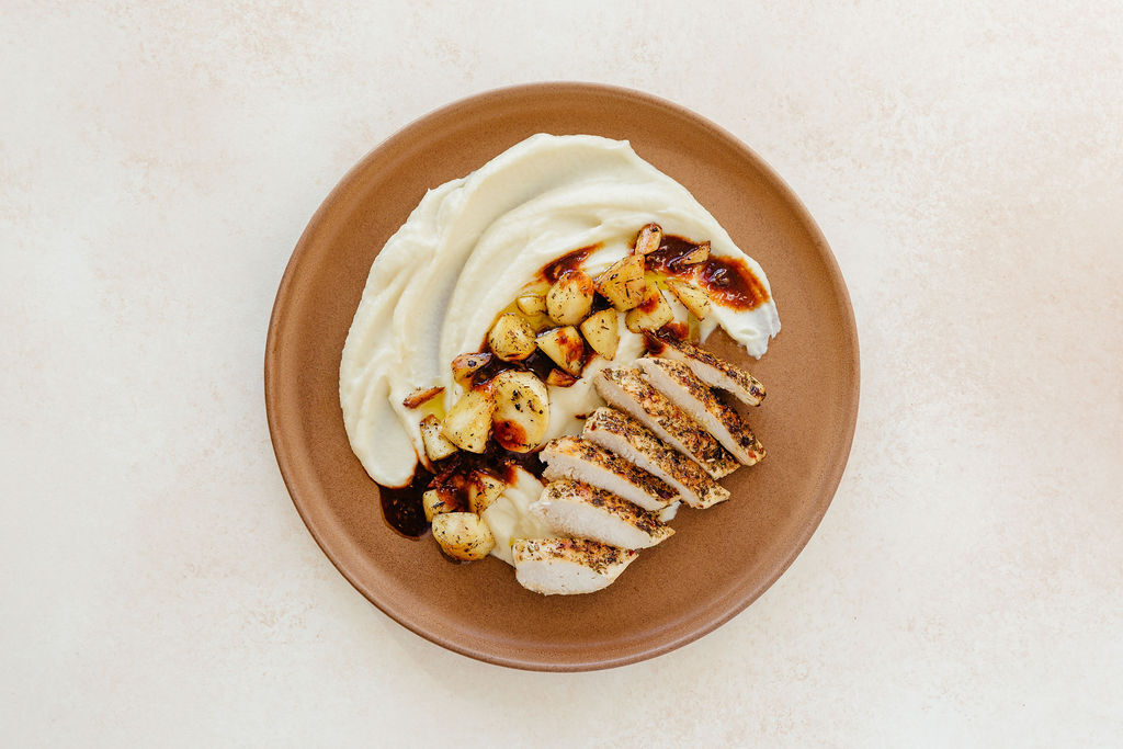 Lemon Dill Chicken with Garlic Spinach and Cauliflower Mash.jpg